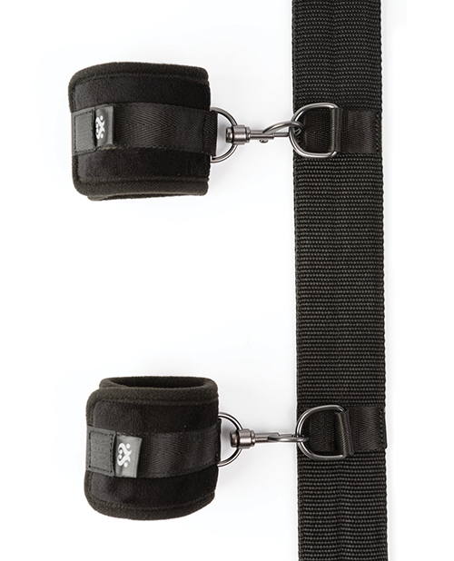 Thumbnail for Sei Mio Spread the Love Ankle Spreader Bar w/Wrist Cuffs - Black