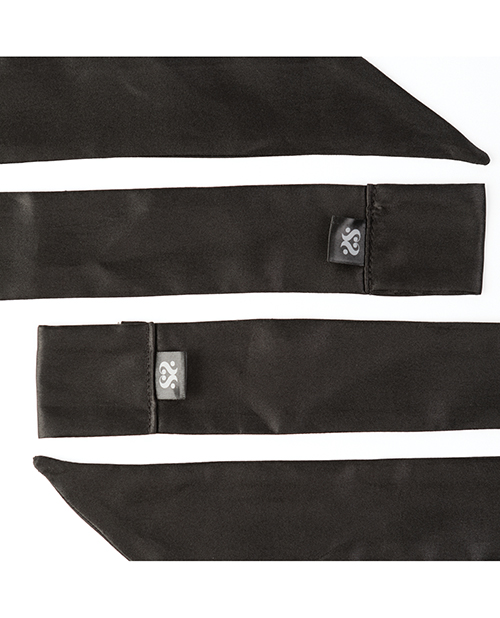Thumbnail for Sei Mio Nights in Tied Satin 2 X Silk Sash Restraints - Black