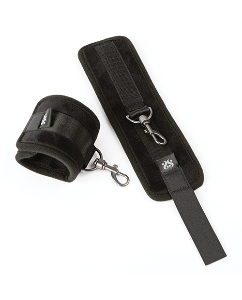 Thumbnail for Sei Mio Sensually Secured Velvet Handcuffs - Black