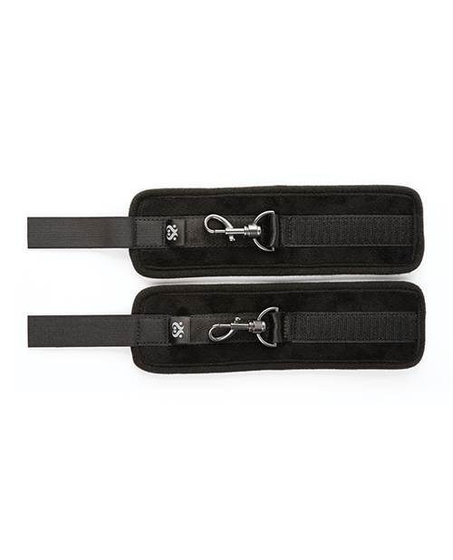 Thumbnail for Sei Mio Sensually Secured Velvet Handcuffs - Black