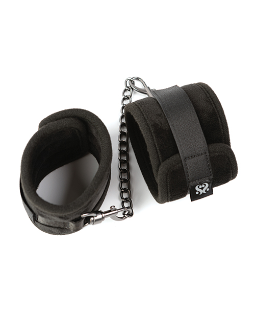 Thumbnail for Sei Mio Legs Locked Padded Ankle Restraints - Black