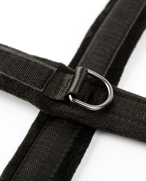 Thumbnail for Sei Mio Cross Purposes Unique Over-Wrap Cross Cuff Restraints - Black