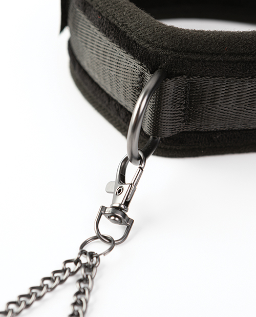 Thumbnail for Sei Mio Twin Tweaks Velvet Collar w/Nipple Clamps - Black