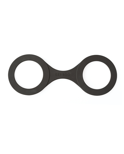 Thumbnail for Sei Mio Handi Cuffs Super Strong Silicone Restraints - Large, Black