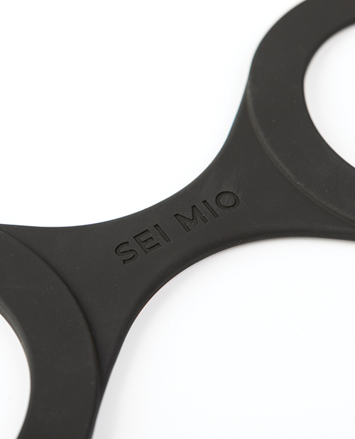 Thumbnail for Sei Mio Handi Cuffs Super Strong Silicone Restraints - Large, Black
