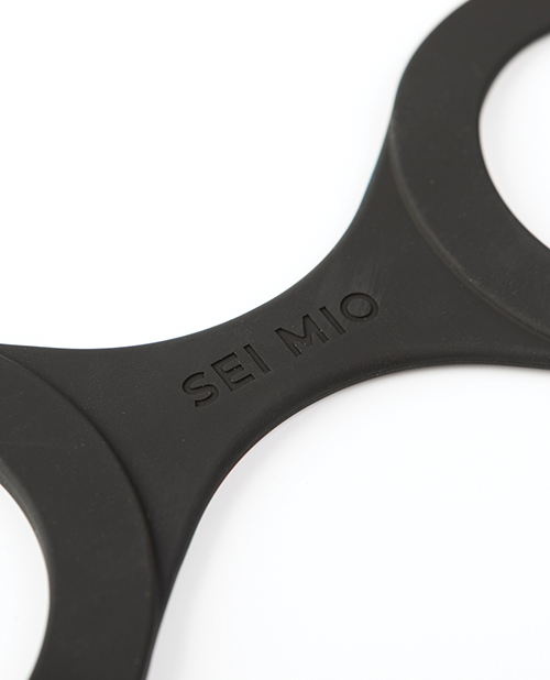 Thumbnail for Sei Mio Handi Cuffs Super Strong Silicone Restraints - Medium, Black