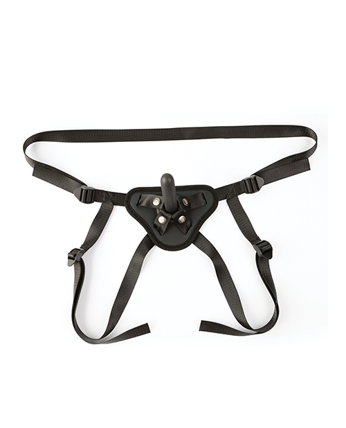 Thumbnail for Sei Mio Perfectly Pegged Beginners Strap-On Harness &amp; 5&quot; Dildo - Black