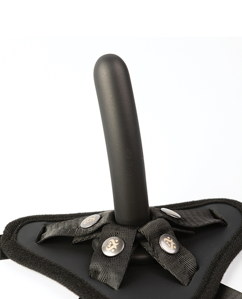 Thumbnail for Sei Mio Perfectly Pegged Beginners Strap-On Harness &amp; 5&quot; Dildo - Black
