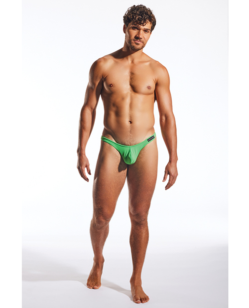 Thumbnail for Cocksox Enhancing Pouch Thong - Palm Leaf Green SM