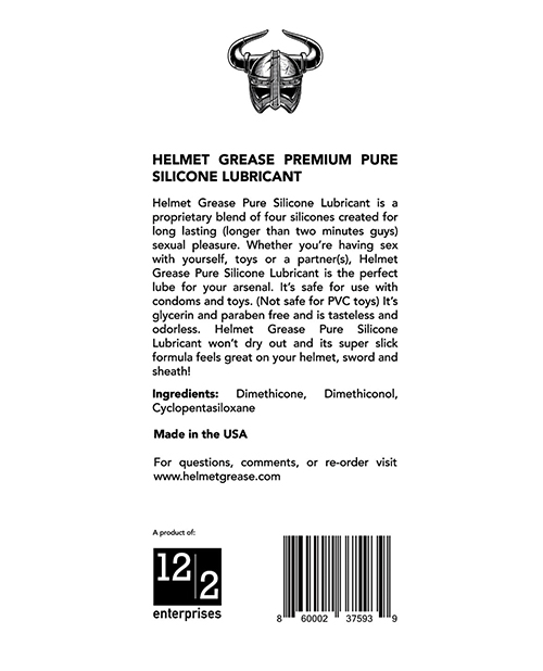 Thumbnail for Helmet Grease Pure Silicone Lubricant - 8 oz Bottle