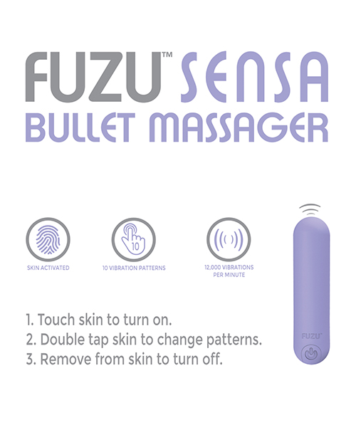 Thumbnail for Fuzu Sensa Activated Rechargeable Bullet Massager - Pastel Purple