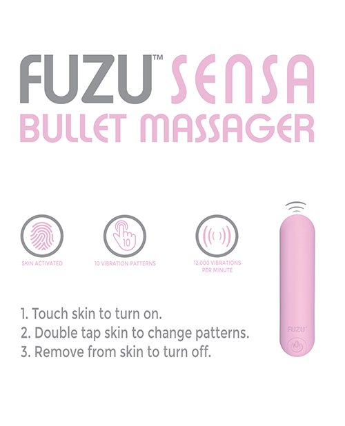 Thumbnail for Fuzu Sensa Activated Rechargeable Bullet Massager - Pastel Pink
