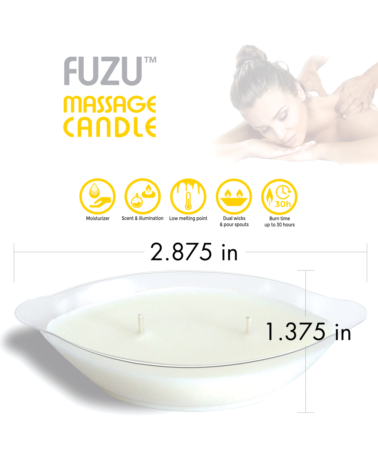 Thumbnail for Fuzu Massage Candle - 4 oz Fiji Dates &amp; Lemon Peel