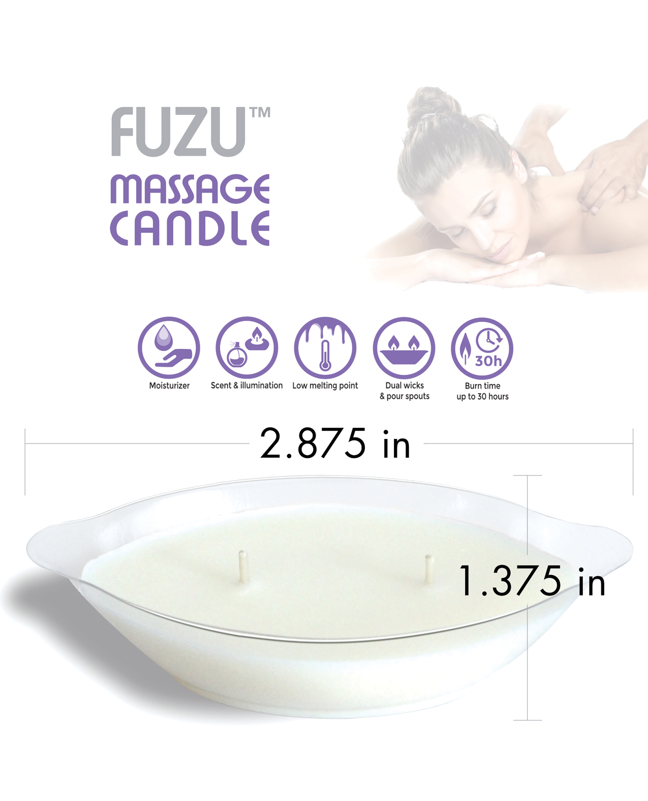 Thumbnail for Fuzu Massage Candle - 4 oz Lavender Mist