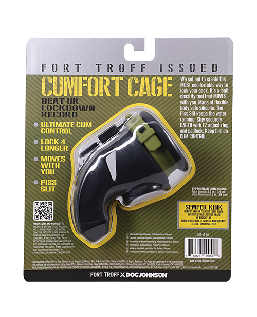 Thumbnail for Fort Troff CUMfort Cage Chastity Cage - Black