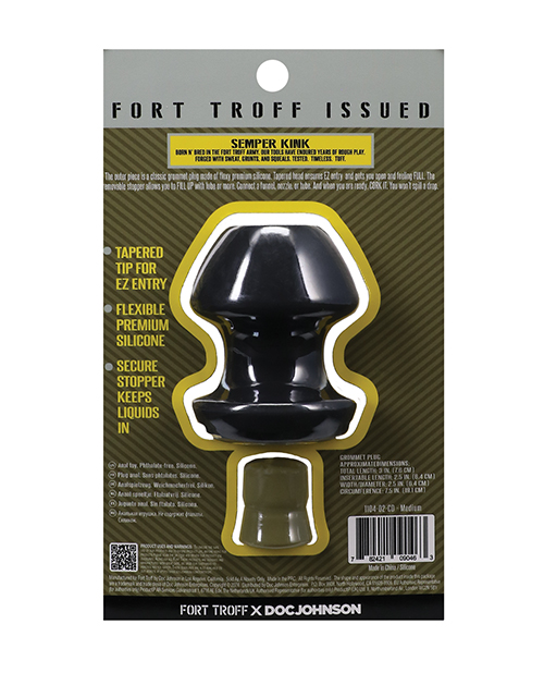 Thumbnail for Fort Troff Kum Keeper Anal Plug - Medium, Black