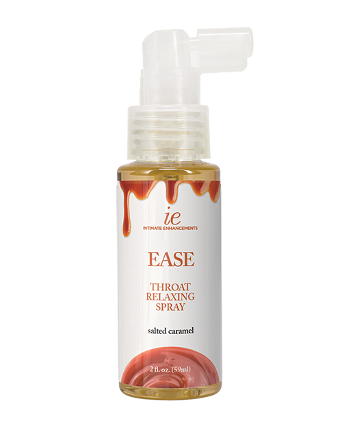 Thumbnail for Intimate Enhancements Ease Throat Relaxing Spray - Salted Caramel 2 oz