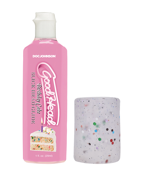 Thumbnail for GoodHead Birthday Cake Blowjob Set Includes Stroker & Slick Head Glide - 1 oz Bottle Birthday Cake