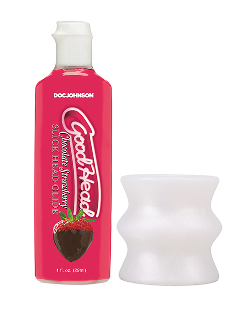 Thumbnail for GoodHead Honeymoon Kit Includes Stroker & Slick Head Glide - 1 oz Bottle Chocolate Strawberry