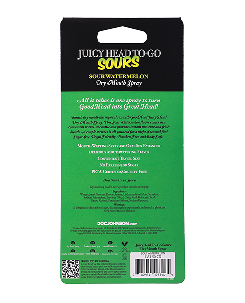 Thumbnail for GoodHead Juicy Head Dry Mouth Spray To-Go - .30 oz Sour Watermelon