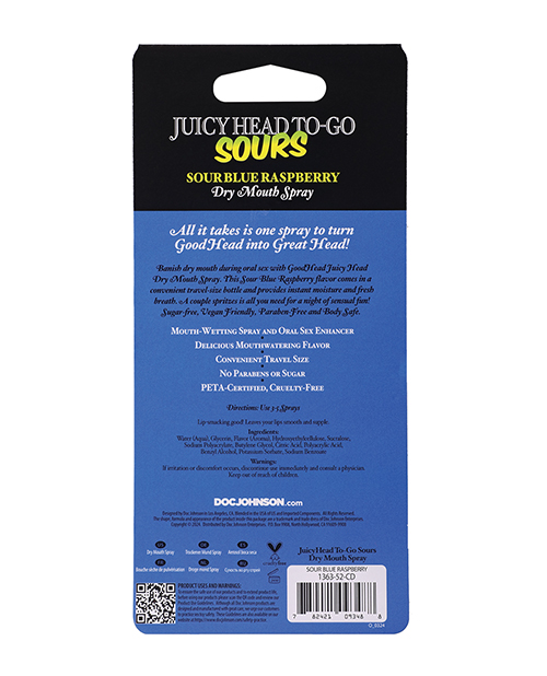 Thumbnail for GoodHead Juicy Head Dry Mouth Spray To-Go - .30 oz Sour Blue Raspberry