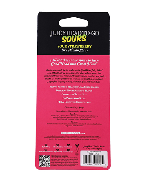 Thumbnail for GoodHead Juicy Head Dry Mouth Spray To-Go - .30 oz Sour Strawberry