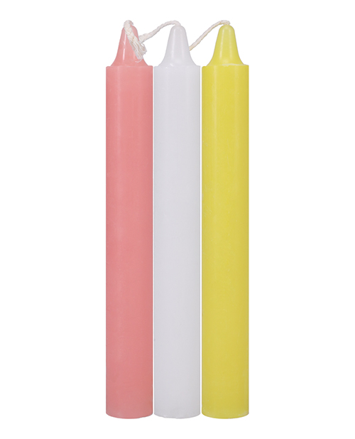 Thumbnail for Japanese Drip Candles - Pack of 3 Pink/White/Yellow