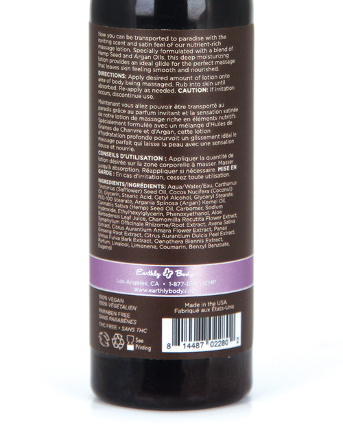 Thumbnail for Earthly Body Hemp Seed Massage Lotion - 2 oz Lavender