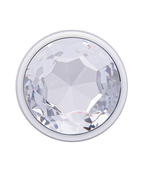 Thumbnail for Gemsations 2 pc 3.25&quot; &amp; 3.7&quot; Tapered Bling Bling Metal Butt Plug Training Set - Silver