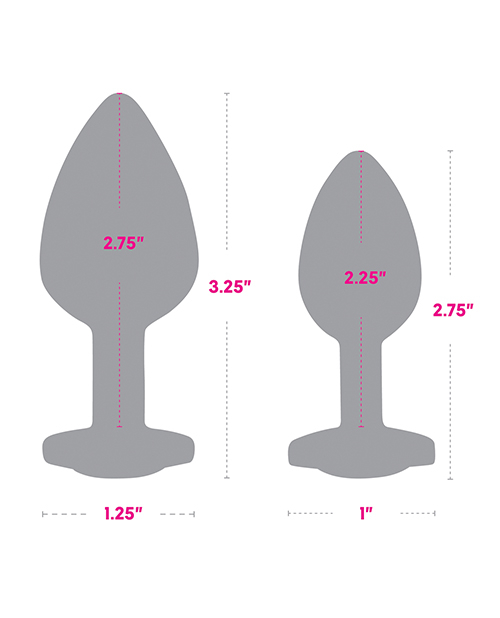 Thumbnail for Gemsations 2 pc 2.75" & 3.25" Chrome Anal Training Set - Rainbow