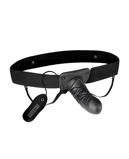 Thumbnail for Lux Fetish Unisex Vibrating Hollow Strap On Dildo