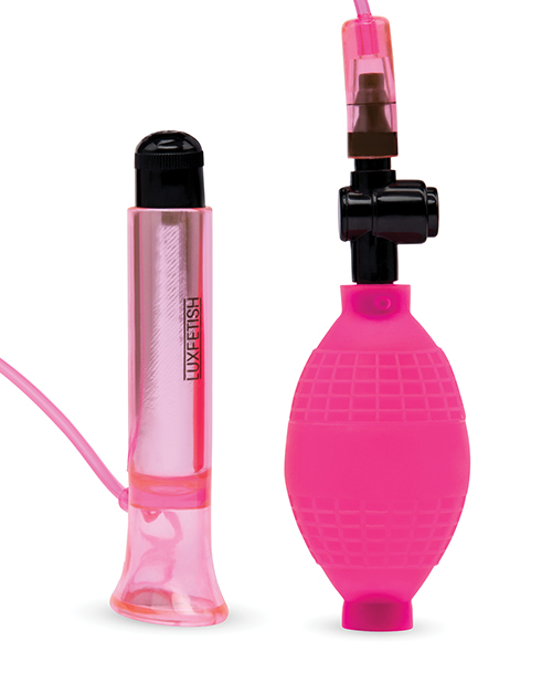 Thumbnail for Lux Fetish Vibrating Clitoral Pump w/Quick Release - Pink