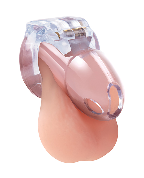 Thumbnail for Lockmaster 3.5&quot; Side Lock See Thru Chastity Cage - Clear