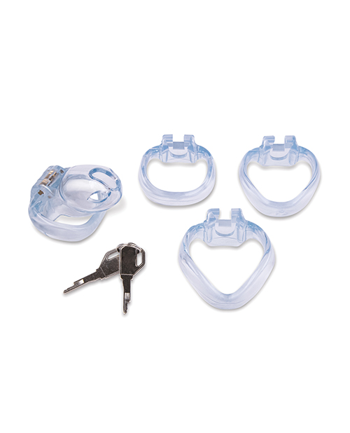 Thumbnail for Lockmaster 3.5&quot; Side Lock See Thru Chastity Cage - Clear