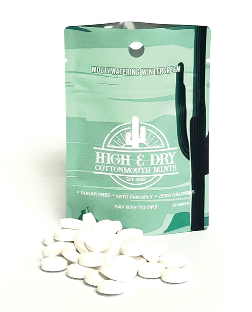 High &amp; Dry Cottonmouth Mints - Pack of 25 Wintergreen