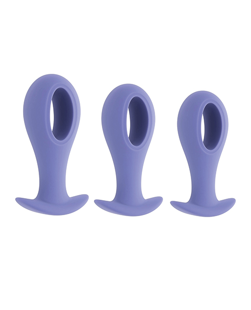 Thumbnail for Evolved Hole Punch Anal Plug Set - Purple Set of 3