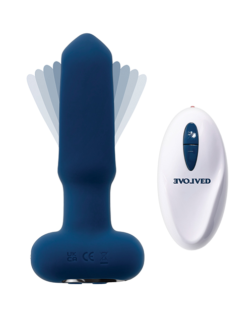 Thumbnail for Evolved The Flapper Remote Controlled Clit Tickler & Vibrator - Blue