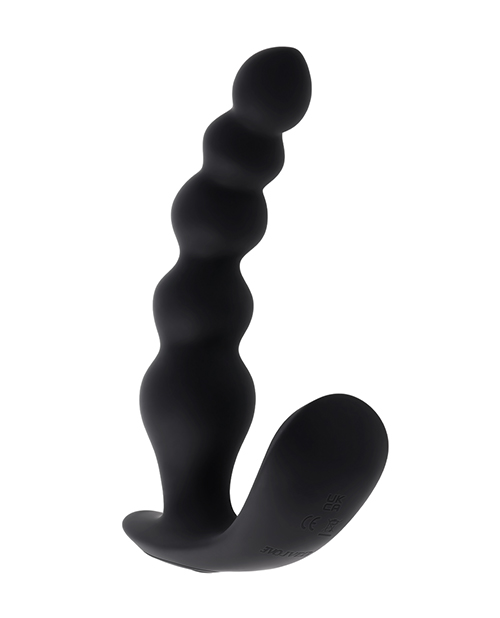Thumbnail for Evolved Bead Me Up Curved Anal Vibrator w/Remote Control - Black