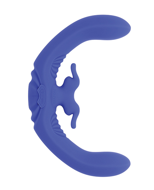 Thumbnail for Evolved Lovebirds Curved Dual-Ended Rabbit Vibe w/Remote Control - Blue