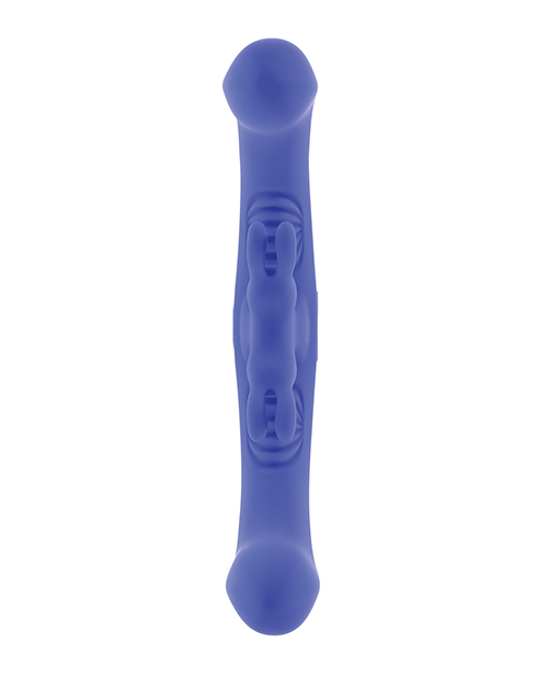 Thumbnail for Evolved Lovebirds Curved Dual-Ended Rabbit Vibe w/Remote Control - Blue