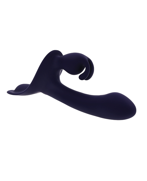 Thumbnail for Evolved Giving Vibes Strap-On Bunny Eared Stimulator w/Remote Control - Purple