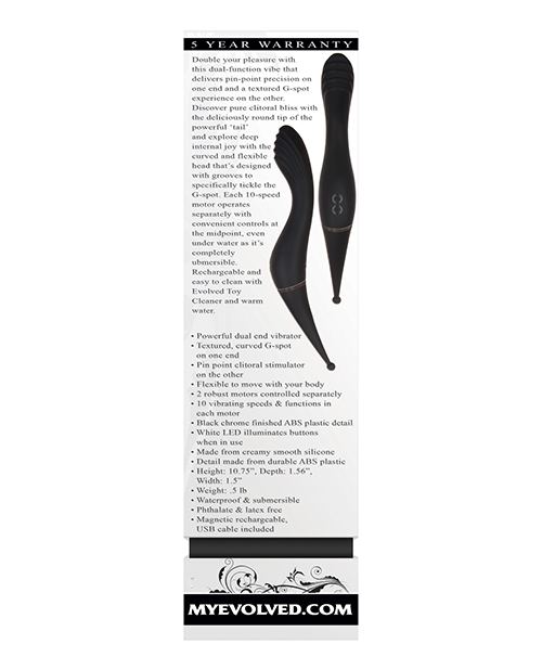 Thumbnail for Evolved Tantalizing Teaser Dual End Vibrator - Black