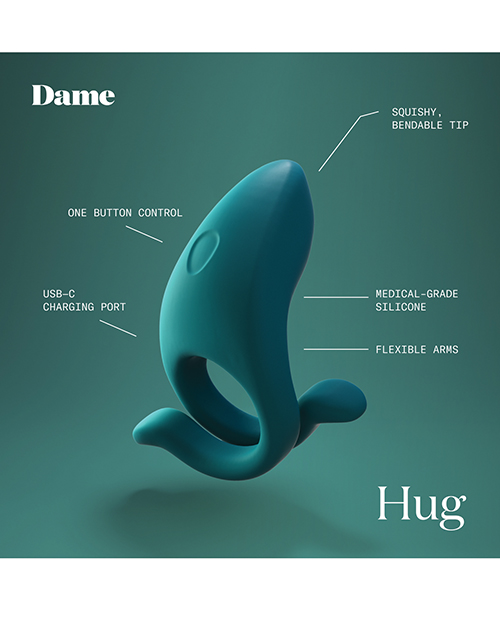 Thumbnail for Dame Hug Vibrating Couples Ring - Steel