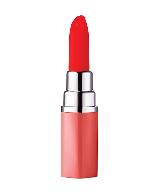 Thumbnail for Luv Inc. Lipstick Vibrator w/4 Heads - Coral