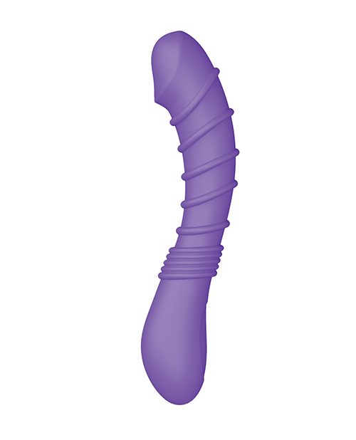 Thumbnail for Luv Inc. Ribbed G-Spot Vibrator - Purple