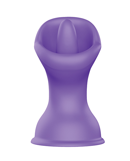 Thumbnail for Luv Inc. Mouth &amp; Tongue Suction Cup Vibrator - Purple