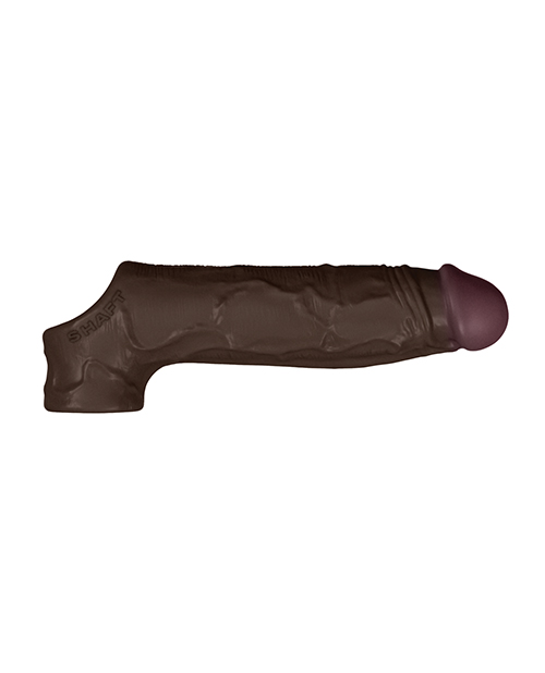 Thumbnail for Shaft Flexskin Liquid Silicone 8.8" Vibrating Sheath - Mahogany