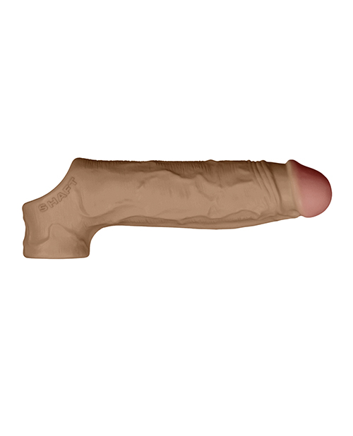 Thumbnail for Shaft Flexskin Liquid Silicone 8.8&quot; Vibrating Sheath - Oak