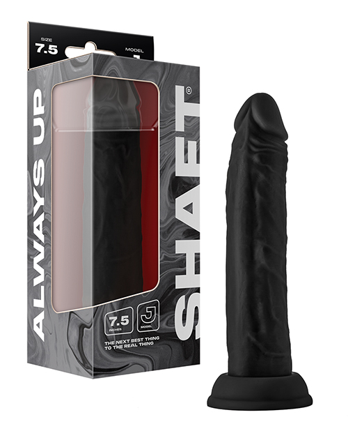 Shaft Model J Flexskin Liquid Silicone 7.5&quot; Dong - Black