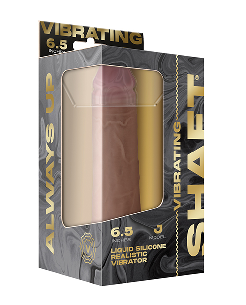 Thumbnail for Shaft Flexskin Liquid Silicone 6.5&quot; Vibrating Dong - Pine